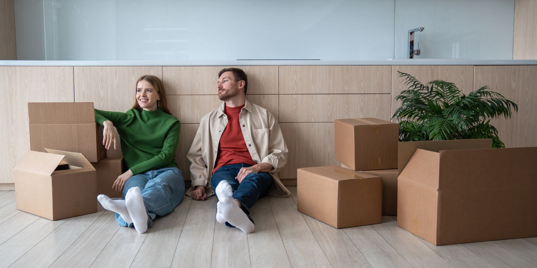 students packing to move to a new home